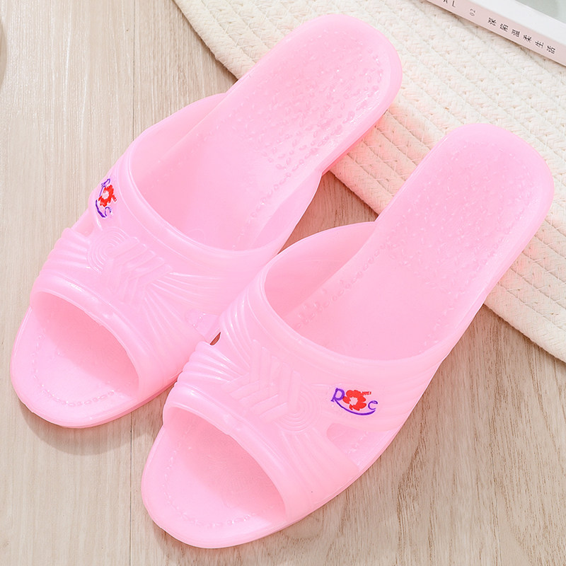 Lady Xia no foot smells of cooked glues plastic home bathroom crystal flat bottom soft bottom anti-slip muted wear cool slippers