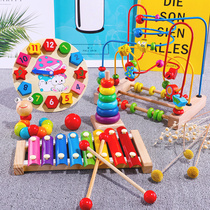 Baby children around beads toys to benefit intelligence beaded building blocks multifunctional boys and girls 0 baby 1 a 2 years old and a half 3 Early education