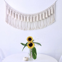 Nordic hand-woven tassel tapestry fireplace background decoration tapestry homestay model room sofa background wall decoration
