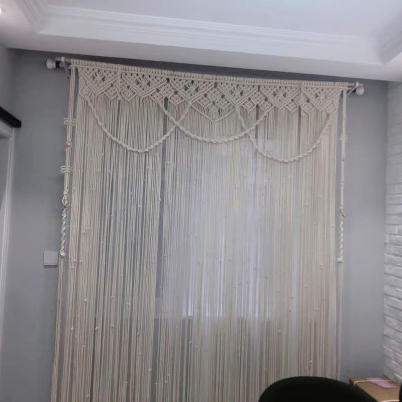 ins wind hand woven door curtain tapestry blanket net red curtains background decorated folk bedroom rope choreographer semi-shading curtain