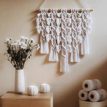 Nordic hand-woven trumpet wall background cloth porch decoration homestay model room pendant