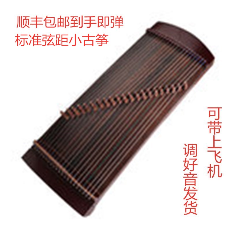 21 string portable mini small Guzheng half kite Full Tung wood handmade 65cm Beginner children adult finger trainer