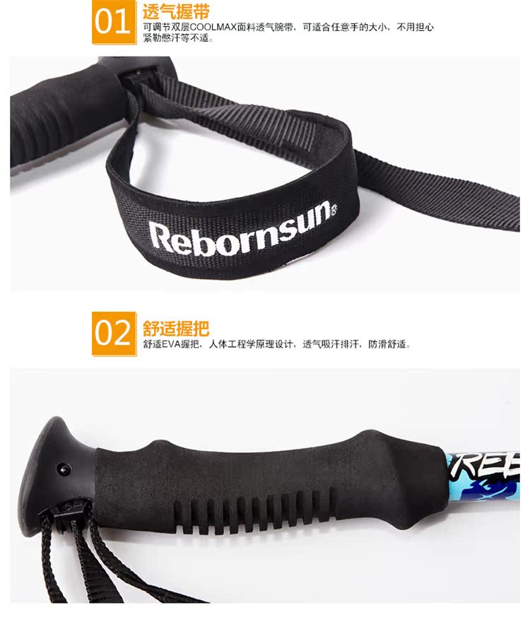 Robinson trekking cực gấp carbon sợi carbon siêu nhẹ năm phần cực ngắn kính thiên văn off-road gậy đi bộ - Gậy / gậy 	bán gậy cho người mù