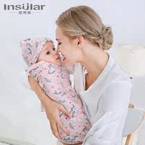 Newborn baby huddled by thin spring summer autumn winter universal pure cotton newborn swaddle towel out for wrapping cloth tire cap