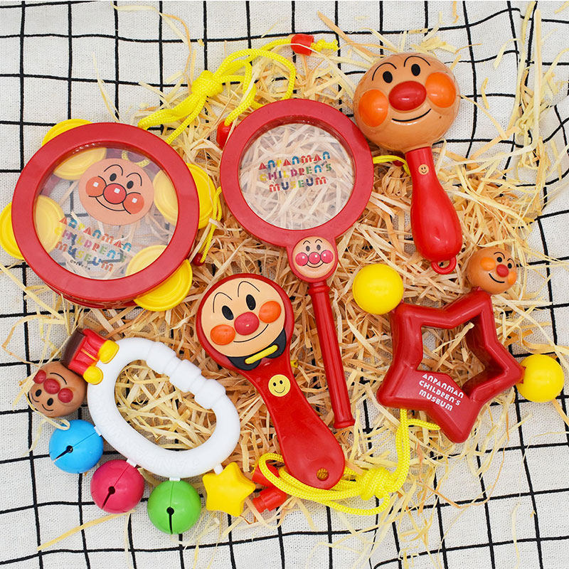 Bread Superman newborn baby hand rattles 0-1-year-old newborn baby gripping sand hammer 3-6 months toddler appeasement toy 