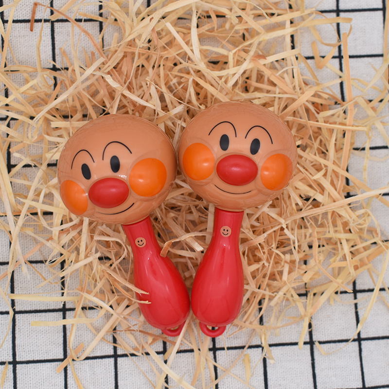 Anpanman baby sand hammer can bite 3-6 months newborn baby rattles the wave drum 0-1 years old toy