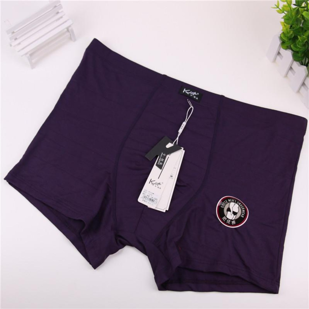 Kadoff Men phương thức quần short boxer màu rắn 2210 chất béo đồ lót 1023 cộng với phân bón tăng màu đỏ lớn áo lót nam