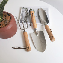 Stainless steel small shovel gardening flowering tools shovel shovel succulent planting planting flowers and vegetables outdoor digging soil flower shovel