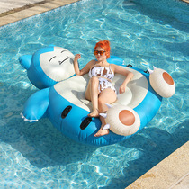 Internet celebrity water toy inflatable large Totoro mount floating row surfing swimming ring Pokémon Kirby floating bed