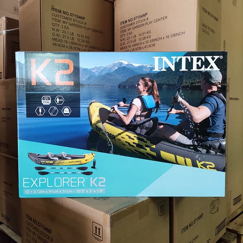 INTEX 68307 Explorer Двух пехотинцев надувные лодки надувные лодки сгущенной резиновой греблевой лодки с двумя людьми заряжаемой каноэ
