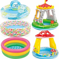 INTEX Надувной воздушный шар для рыбалки, бассейн с шариками, горка, увеличенная толщина