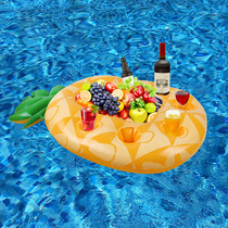 Pineapple Water Ice Bar Fruit Plate Outdoor Creative Coaster Avocado Rainbow Inflatable Pool Floating Tray