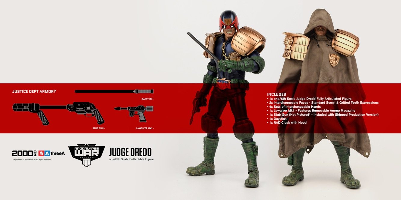(Order Discount)3A New SWAT Judge Doomsday War Judge Dredd 40th Anniversary Special Edition