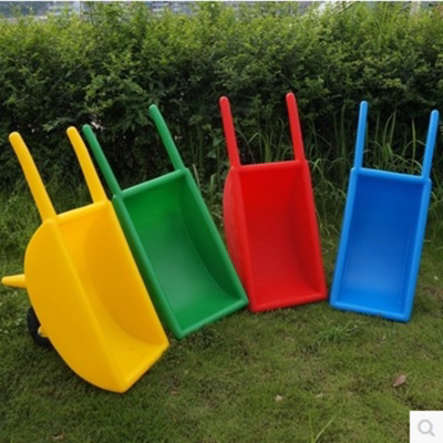 Feeling integrated training equipment Rolling plastic thickened children single-wheeler tipping bucket trolley Trolley Balance Car Nursery School Toys