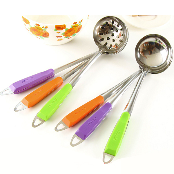 Stainless steel kitchen cooker soup spoon spoon spoon spoon spoon thicker spoon soup - shell soup leak