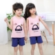 Đặc biệt hàng ngày bé trai và bé gái áo thun cotton ngắn tay phù hợp với trẻ em hai mảnh đồ ngủ mùa hè cho bé