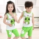 Đặc biệt hàng ngày bé trai và bé gái áo thun cotton ngắn tay phù hợp với trẻ em hai mảnh đồ ngủ mùa hè cho bé