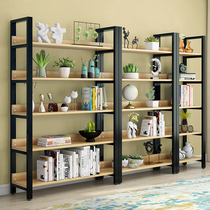 Childrens bookshelf floor simple bookcase multi-layer partition steel wood iron living room storage storage display shelf