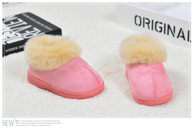 Chaussons enfants en suède pour hiver - semelle tendon - Ref 1007401 Image 27