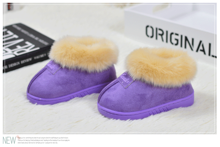 Chaussons enfants en suède pour hiver - semelle tendon - Ref 1007401 Image 28