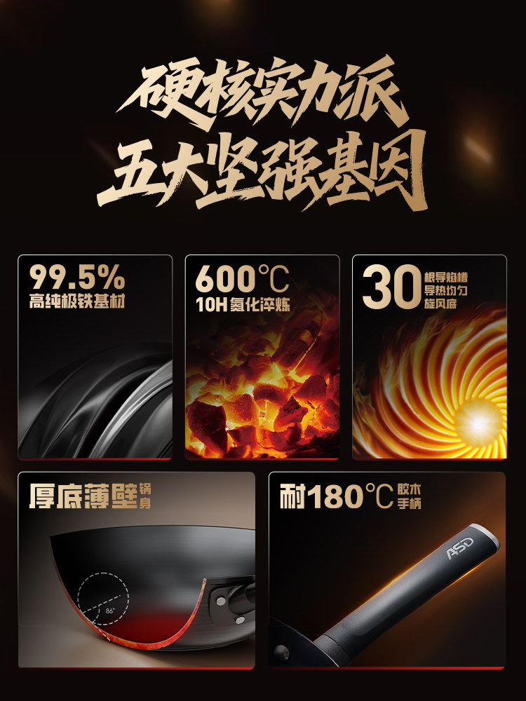 [Shiitake Mushroom Super New Year Festival]Aistar Pot Strong and Durable, Same Style as the 27-Day Iron Pot for Stir-Frying