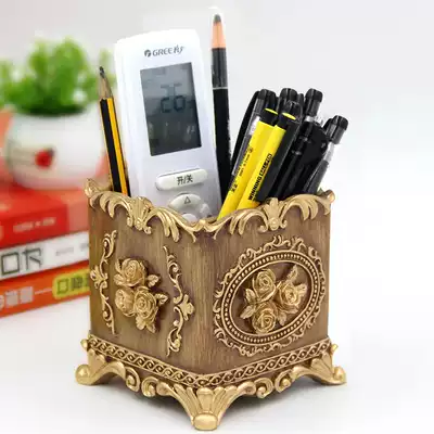 Multifunctional pen holder ornaments creative fashion business retro Chinese style pen holder Nordic ins cute makeup brush tube