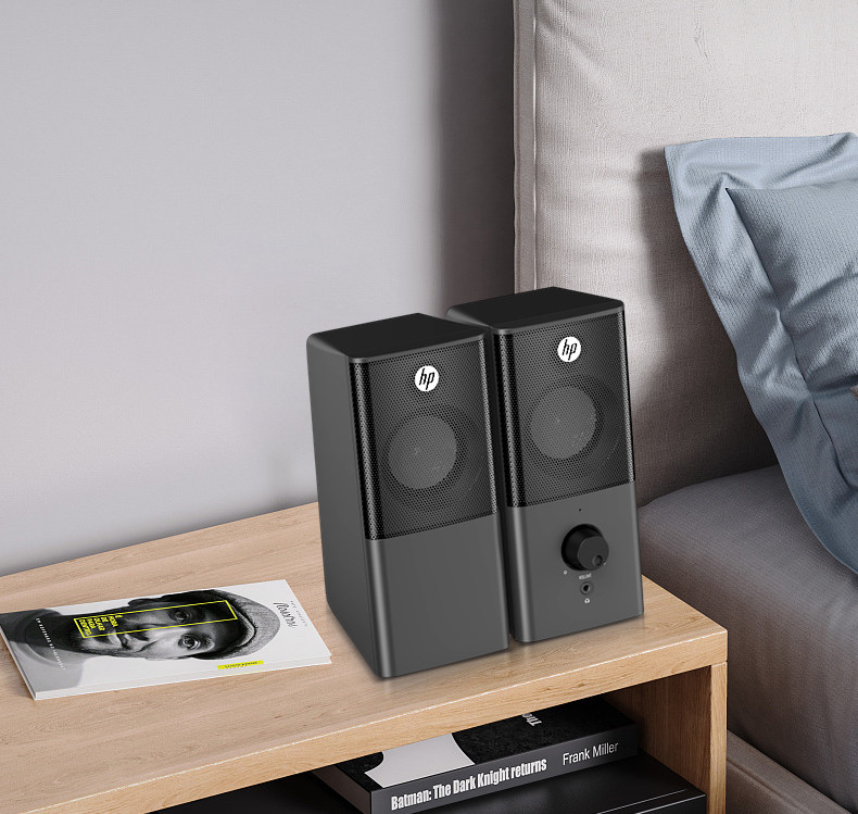 Мультимедийная акустика hp/惠普音响家用电脑台式机笔记本桌面小型迷你音箱重低音炮有线多媒体usb双扬声器 31140 HP/USB