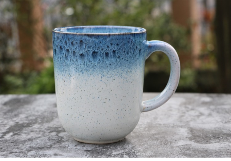 Cốc gốm Micro-Clam Cup vẽ tay Cốc công suất lớn Mug Cặp cốc sữa Cup Cup cà phê kèm theo cốc trà hoa bình nước thủy tinh 500ml