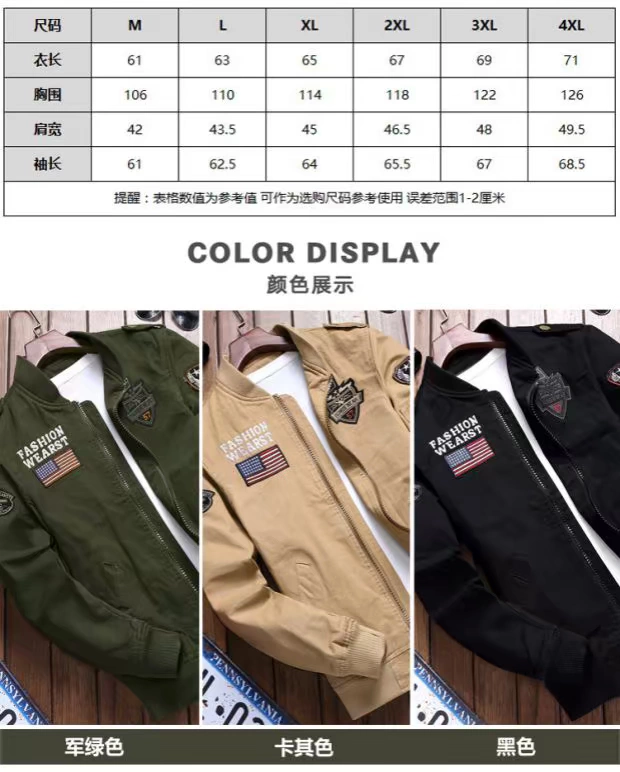 Cộng với áo khoác cotton công cụ cashmere nam áo khoác phi công nam Mỹ áo khoác nam mùa thu và mùa đông vải quần áo nam
