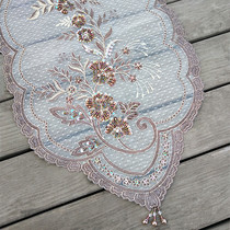 Foreign trade Korean mesh embroidery table flag coffee table tablecloth European lace shoe cabinet multi-purpose dust cover towel