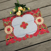 Foreign trade European pastoral fabric embroidery Rectangular tablecloth Table mat Tea mat Plate mat Vase table lamp decorative mat
