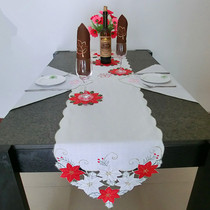 European style Chinese luxury fabric embroidery table flag American embroidery TV cabinet cloth tea table bed flag cover cloth cover towel