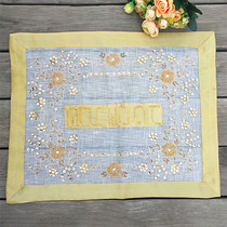 Multi-purpose long scarf European fabric lace handmade nail bead embroidered dust cover tablecloth tea tray tea tray tea set cover cloth