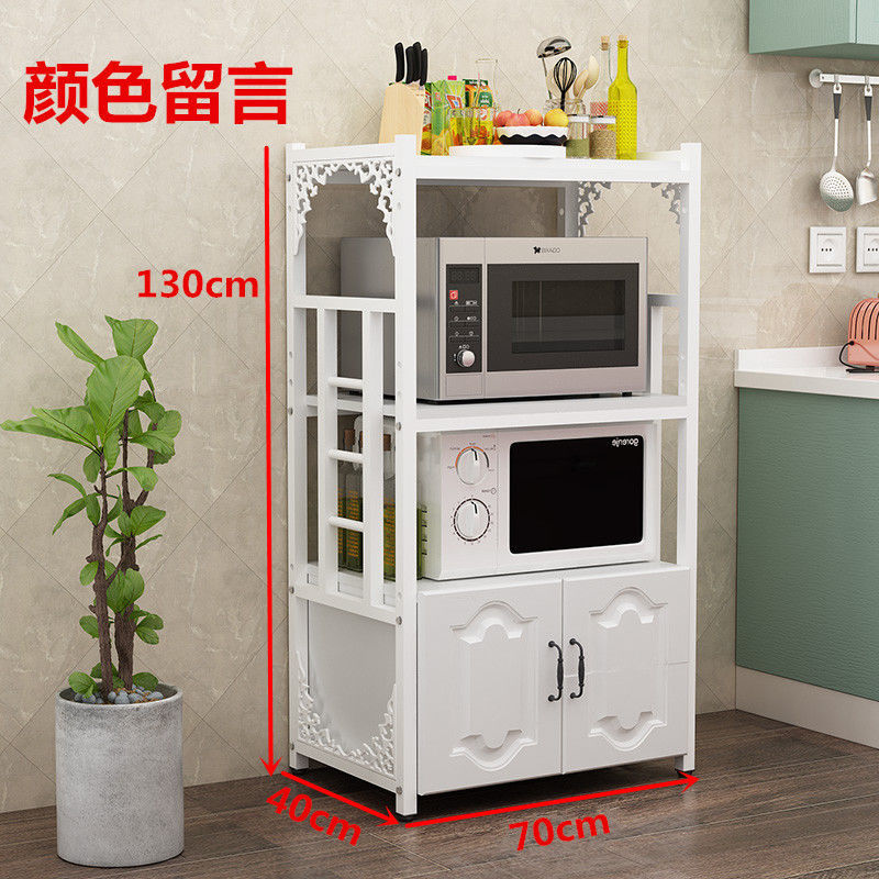 European-style kitchen shelf floor-to-floor space-saving multi-layer microwave oven shelf integral cabinet multifunctional oven storage shelf