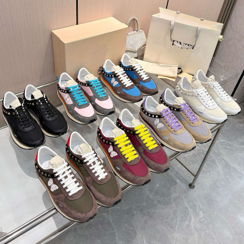 Zhao Lusi's Same Style V-Brand Retro Studded Sneakers for Women, High-Top Version, Autumn 2026 Butterfly Thick-Soled Couple's Sports Casual Shoes Zhao Lusi's Same Style V-Brand Retro Studded Sneakers for Women, High-Top Version, Autumn 2026 Butterfly Thick-Soled Couple's Sports Casual Shoes