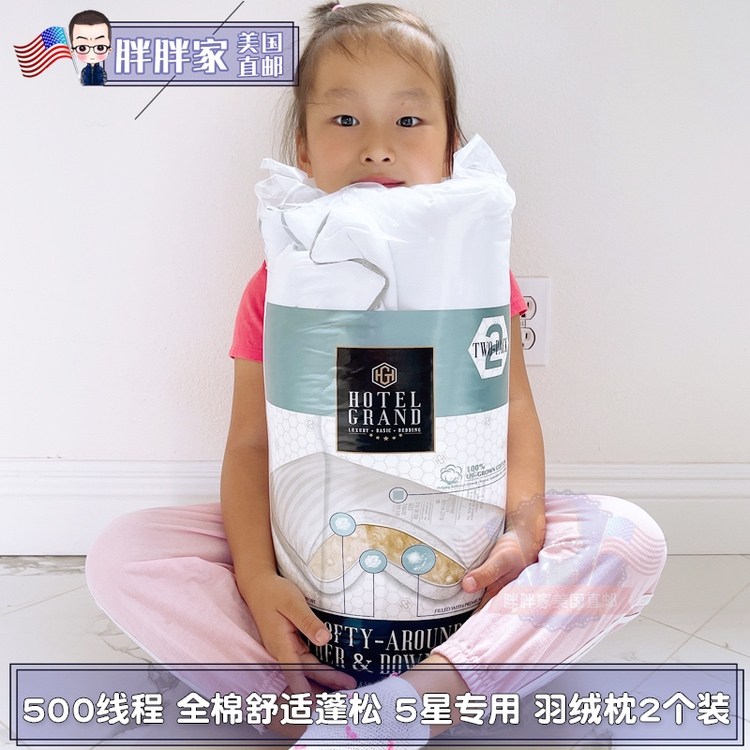 Fat Home USA Hotel Grand down pillow 2 sets of cotton 500 thread five star Hotel