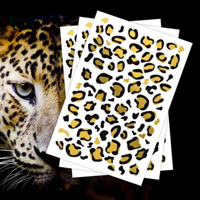 New Wild Leopard Print Waterproof Long-Lasting Fake Tattoo Stickers Party Stage Sexy Women Temporary Tattoo Stickers