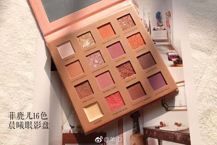 Fairy Eyeshadow Fiel Deer 16 Color Eye Shadow Matte Pearlescent Mermaid Hue Hu * a Desert Rose Màu thay thế - Bóng mắt phấn mắt 4 ô