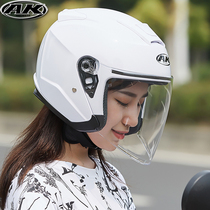 Ai Kai AK723 electric car helmet autumn and winter Four Seasons men and women semi-covered Gray battery car safety warm hat