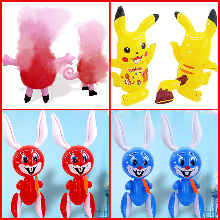 New inflatable toy pvc big Peggy sitting on Pikachu baby new toy inflatable rabbit animal hot-selling source