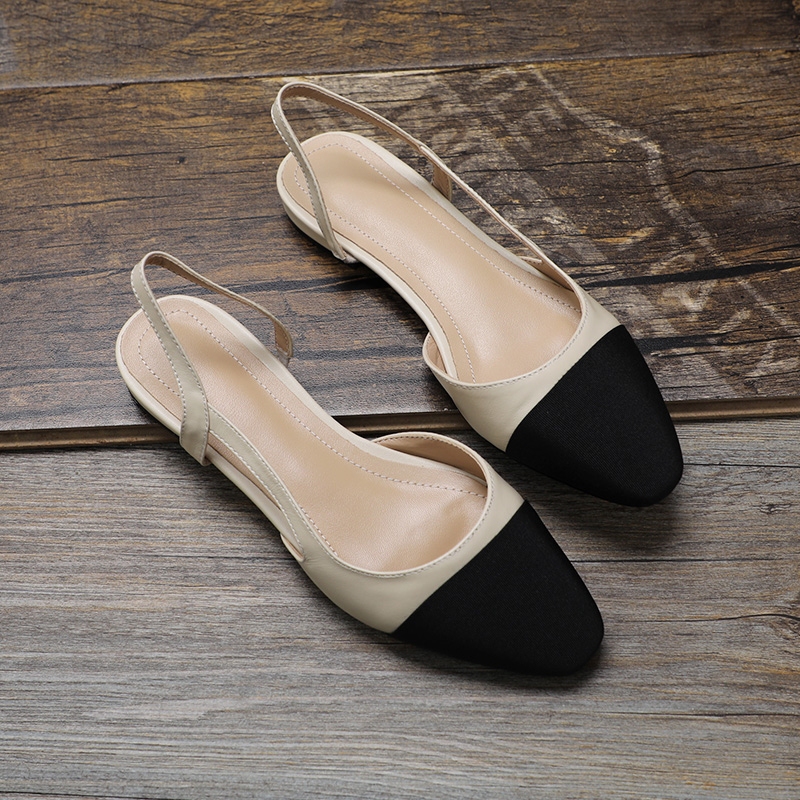 【Italy~Daily Gtra】Women's Genuine Leather Toe-Cap Sandals, New Spring/Summer Korean Style, Fashionable Color-Blocking H 【Italy~Daily Gtra】Women's Genuine Leather Toe-Cap Sandals, New Spring/Summer Korean Style, Fashionable Color-Blocking H