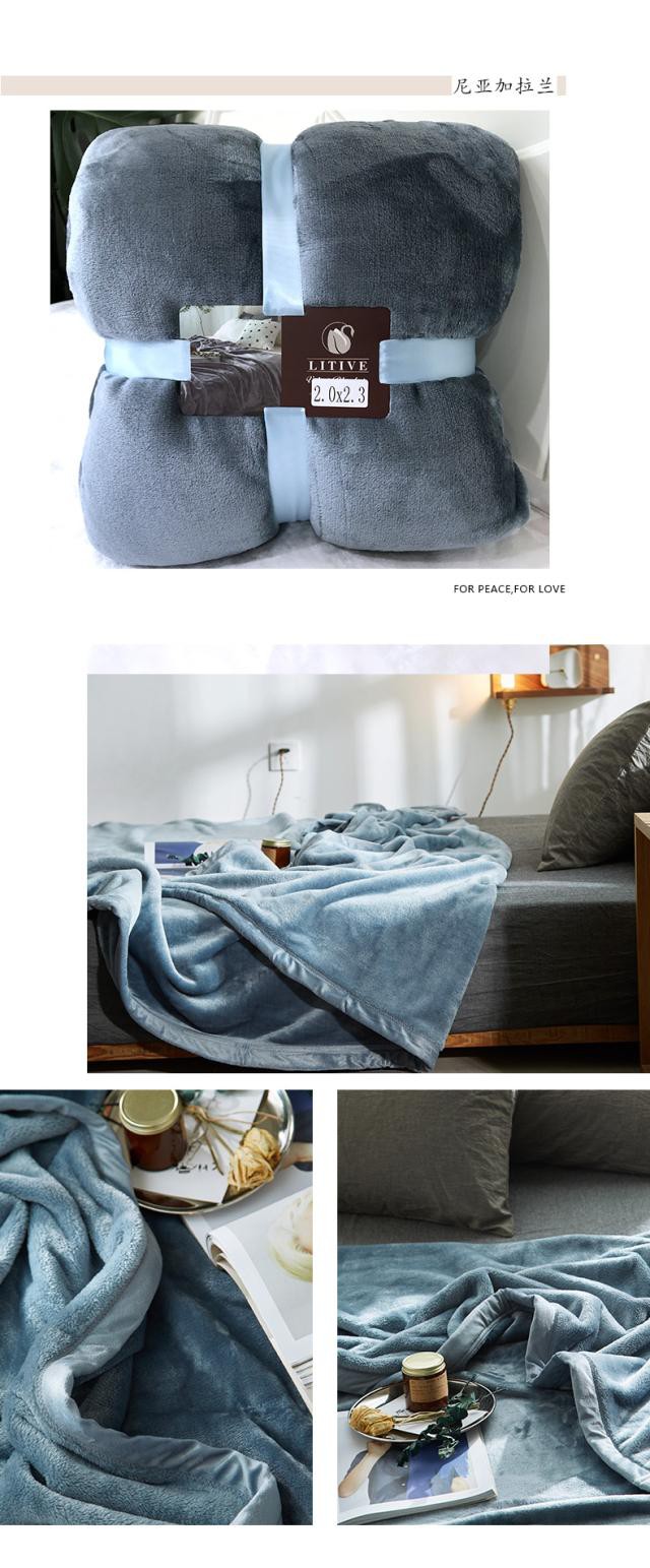 Pure flannel chăn san hô lông cừu dày duy nhất chăn giải trí chăn nap chăn chăn mùa đông chăn - Ném / Chăn chăn lông cừu giá rẻ