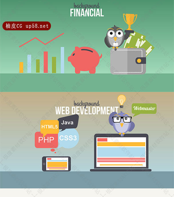 AE模板 2D卡通动漫拟人化小鸟角色演绎MG动画元素素材库工具包