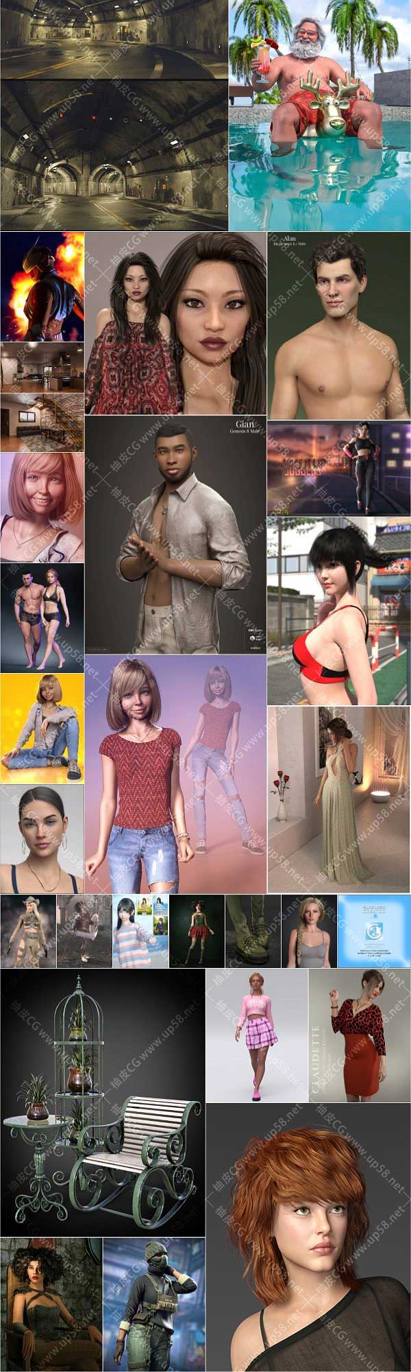 Daz studio 3D角色模型素材合集2023年度1月第二波