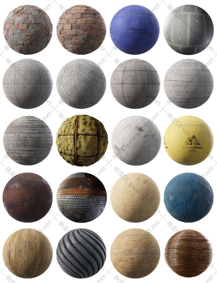 20个逼真小镇和城市街道Substance纹理材质