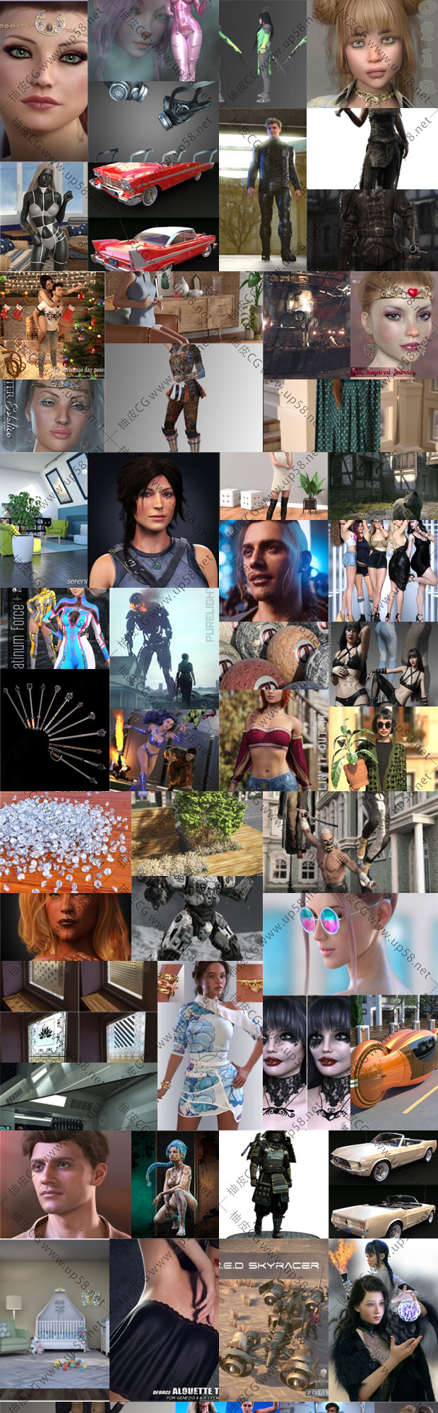 Daz studio 3D角色模型素材合集2023年度2月第一波