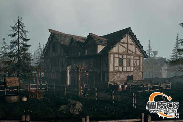 Unreal Engine游戏开发幻想神秘村庄环境3D资产包