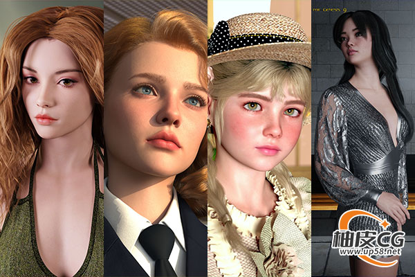 Daz studio 3D角色模型素材合集2025年度12月第一波