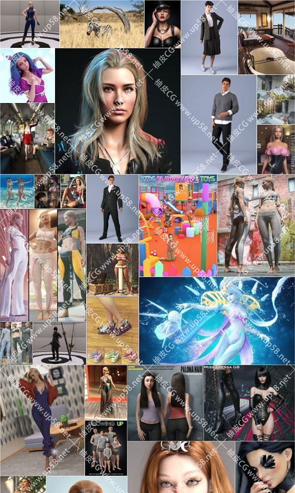 Daz studio 3D角色模型素材合集2023年度1月第一波