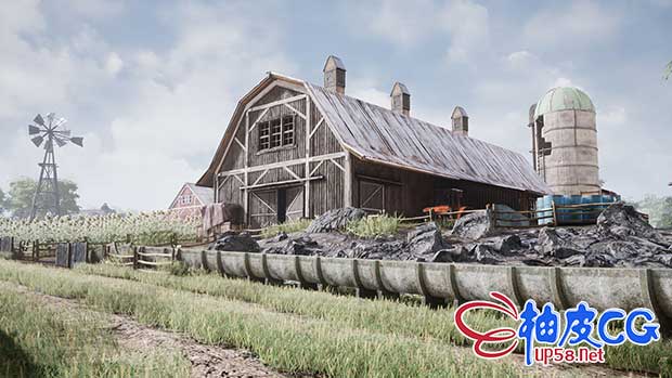 Unreal Engine / UE高精度农场房舍原野完整环境素材包